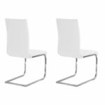 Comprar Juego de 2 sillas de comedor lea - imitación blanca - estilo contemporáneo - l 43 x p 56 cm