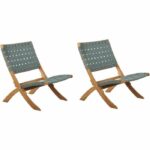 Comprar Juego de 2 sillones de jardín verone en madera de acacia fsc y cuerda - color verde