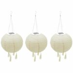 Comprar Juego de 3 faroles solares - lumisky - himalaya - Ø30cm - beige