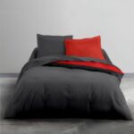 Comprar Juego de cama para 2 personas de algodón today - 240x260 cm - alix bicolor gris y rojo