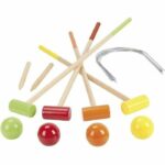 Comprar Juego de croquet de madera jeujura - 4 jugadores - carro de madera