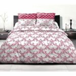 Comprar Juego nórdico 220x240 cm home linge passion frise: funda nórdica + 2 fundas de almohada - 100% algodón 57 hilos - burdeos