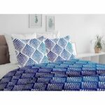 Comprar Juego nórdico 240x260 cm home linge passion fibula: funda nórdica + 2 fundas de almohada - 100% algodón 57 hilos - azul