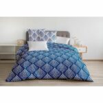 Comprar Juego nórdico 240x260 cm home linge passion fibula: funda nórdica + 2 fundas de almohada - 100% algodón 57 hilos - azul