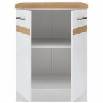 Comprar Junona kitchen bajo gabinete de 60 cm - 2 puertas - tesca de trabajo - blanco brillante