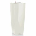 Comprar Lechuza jardinera cubico alto 40 todo en uno blanco brillo 18230 421493