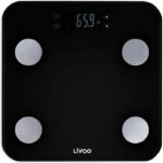 Comprar Livoo dom427n báscula de pesaje corporal - 13 memorias de usuario - 180 kg - bandeja de visualización lcd de vidrio templado - negro