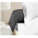 Comprar Lovely home lote de 2 fundas de almohada 100% algodón 85x185 cm gris oscuro