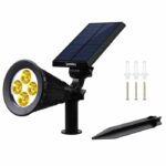 Comprar Lumi garden lote de 2 focos foco led de luz solar puntiagudo - luz blanca cálida - 34 cm