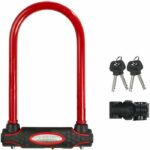 Comprar Master lock u candado para bicicleta [con llave] [soporte universal para bicicleta] [candado certificado] [rojo] 8195eurdprocolr