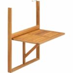 Comprar Mesa de balcón suspendida lilou - madera de acacia fsc - plegable - 60x44x80 cm