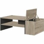 Comprar Mesa de centro yori bar - estilo industrial - decoración de roble negro - l 110 x p 60 x h 36 cm