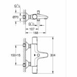 Comprar Mezclador termostático para baño/ducha 1/2 - grohe precision start - 345982430 - negro mate - montaje en pared visto - ahorro de agua