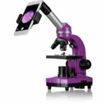 Comprar Microscopio para estudiantes biolux sel - bresser junior - aumento 40x-1600x - kit de experimentos - violeta