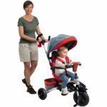 Comprar Mondo triciclo evolutivo convertible y plegable con asiento giratorio - on & go moovi explore - rojo - 12 meses y más