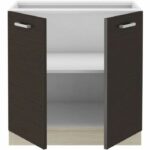 Comprar Muebles bajos de chamonix 80 cm - 2 puertas con bisagras - melamina - decoración de chene - l 80 x d 52 x h 82 cm