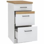 Comprar Muebles bajos de junona kitchen 40 cm - 3 cajones + encimera de trabajo - white brillante