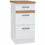 Comprar Muebles bajos de junona kitchen 40 cm - 3 cajones + encimera de trabajo - white brillante