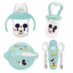 Comprar Pack comida thermobaby mickey 1ª edad - 1 mordisqueador + 1 bol + 1 vaso con asa + 2 cucharas