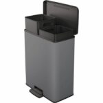 Comprar Papelera duo rectángulo - deco bin - curver - 52l (26+26l) - 49 x 32 x 61 cm - antracita