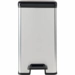 Comprar Papelera slim - slim bin - curver - 25l - diseño compacto - 41 x 27 x 55 cm - gris metalizado