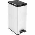 Comprar Papelera slim - slim bin - curver - 40l - ahorro de espacio - 40 x 25 x 61 cm - gris metalizado