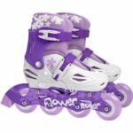 Comprar Patines en línea para niños niñas púrpura ajustable de 30 a 33