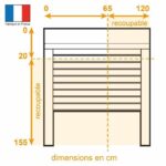 Comprar Persiana enrollable de pvc - al 1.55 x an 1.2 m - operación radioeléctrica - blanco