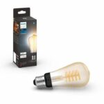 e27 filament st64 bulbo led conectado