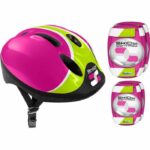 Comprar Pink combo (casco + rodilleras y coderas) control de deslizamiento