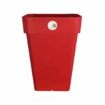 Comprar Riviera maceta de plástico soleilla cuadrada 39x39x53cm - 49l - rojo