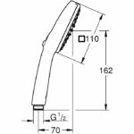 Comprar Rociador de ducha - grohe vitalio comfort 110 26397001 - 2 chorros (lluvia/estimulante) - fácil selección - ahorro de agua - cromo