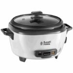 Comprar Russell hobbs 27030-56 - olla arrocera - 1200g - 300w - cesta de vapor - mantener caliente - cuenco antiadherente extraíble - blanco y negro