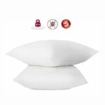 Comprar Set de 2 almohadas antiácaros - 60 x 60 cm - 100% algodón orgánico tratado - abeil