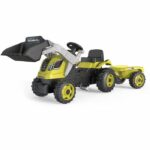 Comprar Smoby farmer max pedal tractor + trailer + shovel - verde