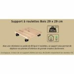 Comprar Soporte de ruedas cuadradas eda 29 x 29 cm en madera - 4 ruedas - 29 x 29 x h.8 cm