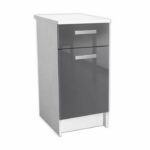 Comprar Start mueble bajo de cocina l 40 cm - gris brillante