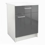 Comprar Start mueble bajo de cocina l 60 cm con encimera incluida - gris brillante