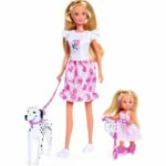 Comprar Steffi love muñeca dálmata + evi love - 2 muñecas de 29 y 12 cm - 2 figuras dálmatas - patinete evi - edad 3