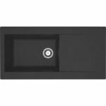 Comprar Stradour fregadero empotrado de resina lierra 1000x500mm 1 cubeta grande - negro - fabricación francesa