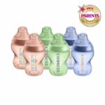 Comprar Tommee tippee - pack de 6 biberones closer to nature - tetina con válvula anticólicos - 260ml - multicolor