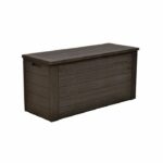 Comprar Tood baúl de almacenamiento de resina - 300 l - aspecto de madera marrón - 120 x 46 x 58 cm