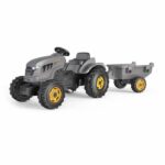 Comprar Tractor de pedal smoby más fuerte xxl + trailer - gris