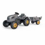 Comprar Tractor de pedal smoby más fuerte xxl + trailer - gris