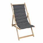 Comprar Tumbona acolchada helsinki jardin prive - lona amovible - blanco y negro