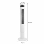 Comprar Ventilador de columna oceánica - 50w - altura 110 cm - oscilación automática - control remoto - temporizador - blanco