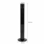 Comprar Ventilador de columna oceánica - 50w - altura 110 cm - oscilación automática - control remoto - temporizador - negro