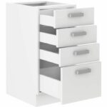 Comprar Atlas mueble bajo con 4 cajones - decoración blanca - l40cm - se vende sin encimera