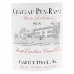 Comprar Château puy-razac cuvée les craies 2021 saint-emilion grand cru - vino tinto burdeos