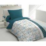 Comprar Conjunto de edredones de microfibra ethno - 1 cubierta nórdica 140x200 cm + 1 funda de almohada 63x63 cm - pato azul - pasión de lino para el hogar